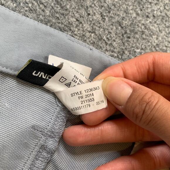 Under Armour Shorts Mens 36 Grey Leaderboard Flat Front Performance Chino Golf - Picture 8 of 11